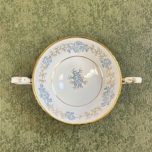 Tuscan Avondale Fine Bone China Cream Bowl Blue Floral Gold Trim F170 England